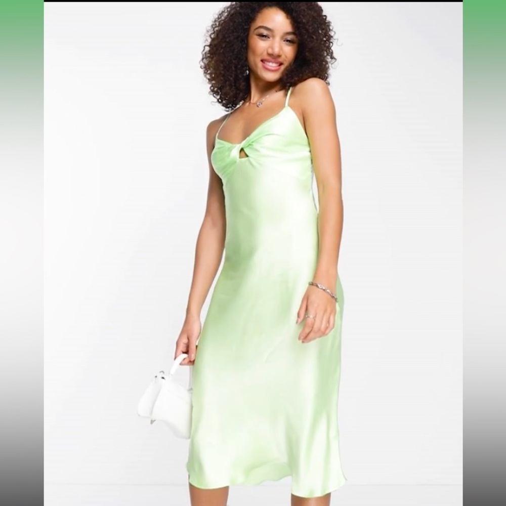 New BERSHKA 100% Viscose silky smooth cami dress J186